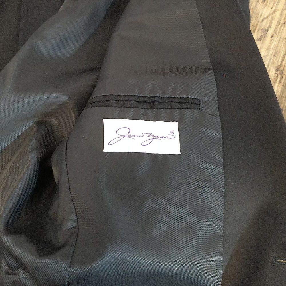 Men's Jean Ives Black Tuxedo Single Button Jacket -Weddings Affordable Tux-Prom - Picture 9 of 10